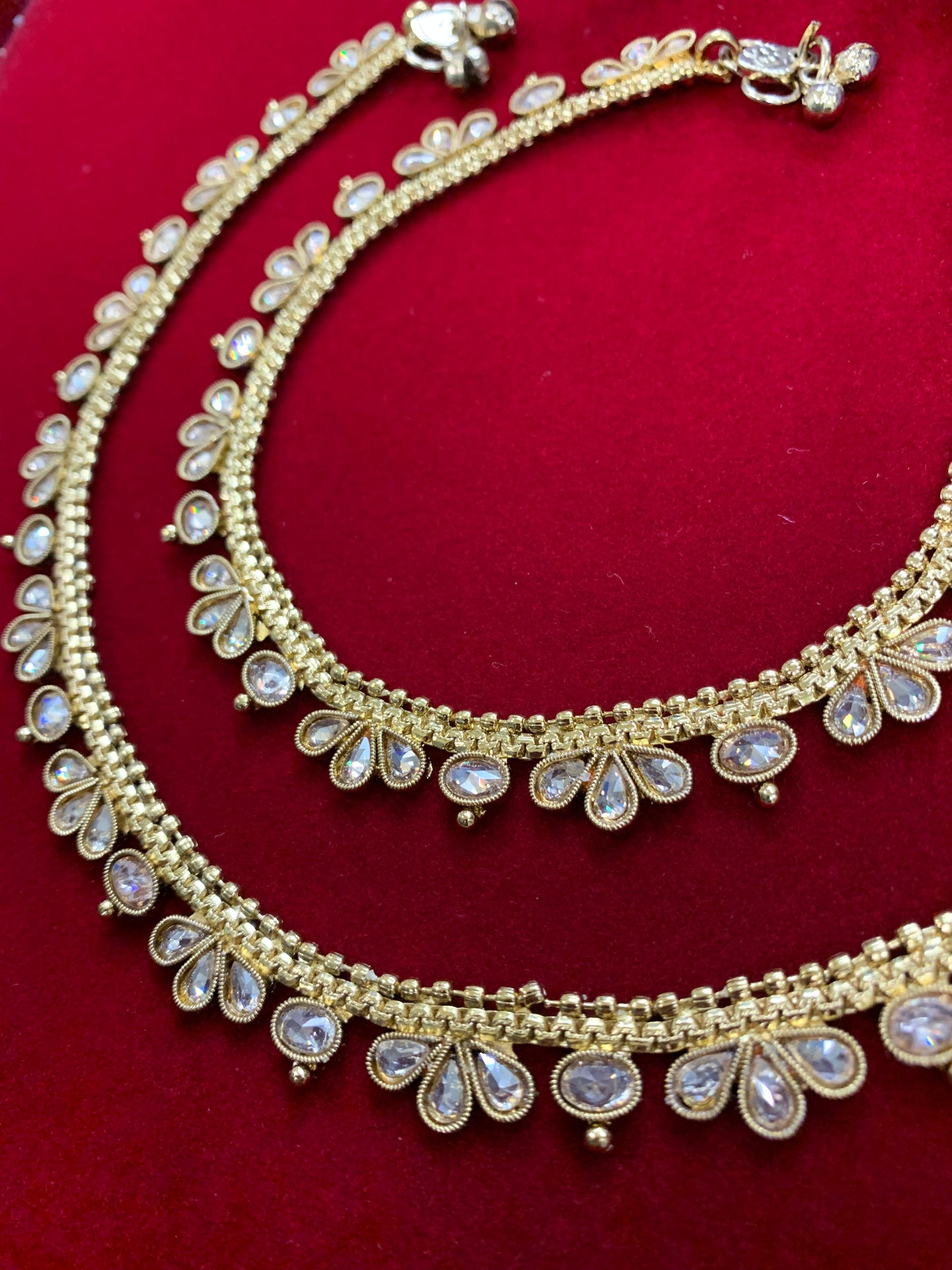 Antique Monalisa Polki payal/anklet