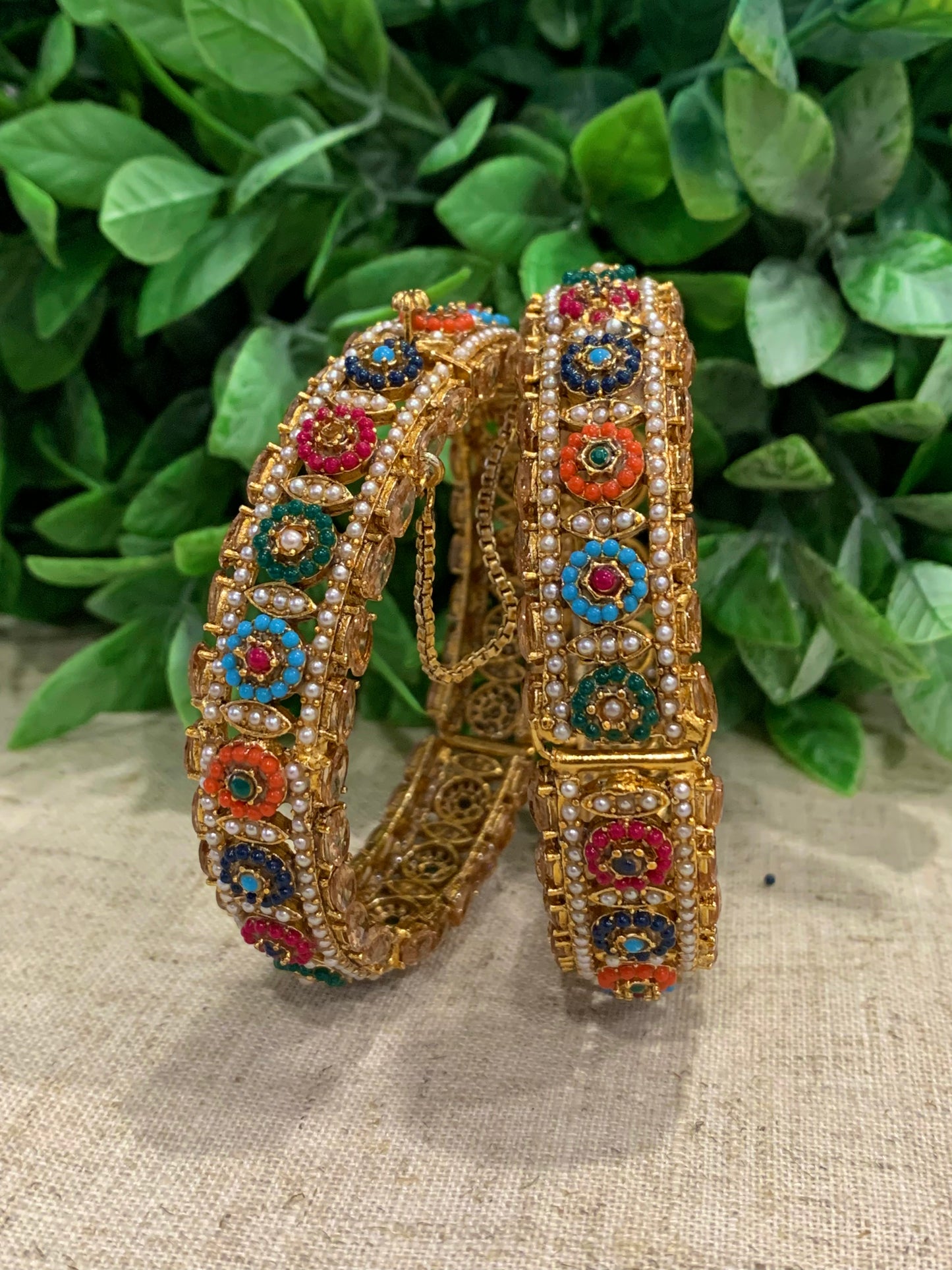 Multi gold openable bangle Pakistani style Annie