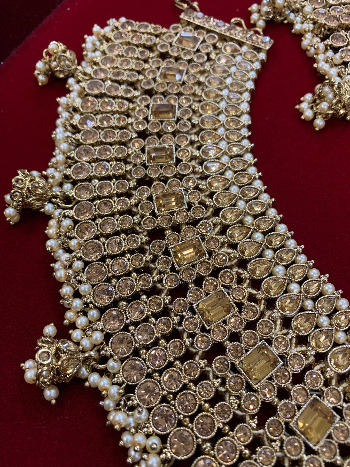 Antique Mona Lisa Kundan bridal Polki payal/anklet