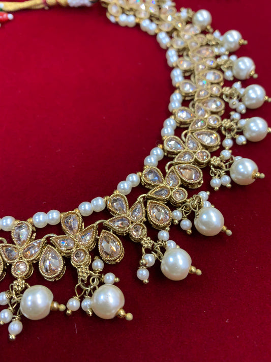 Reverse polki necklace set samantha