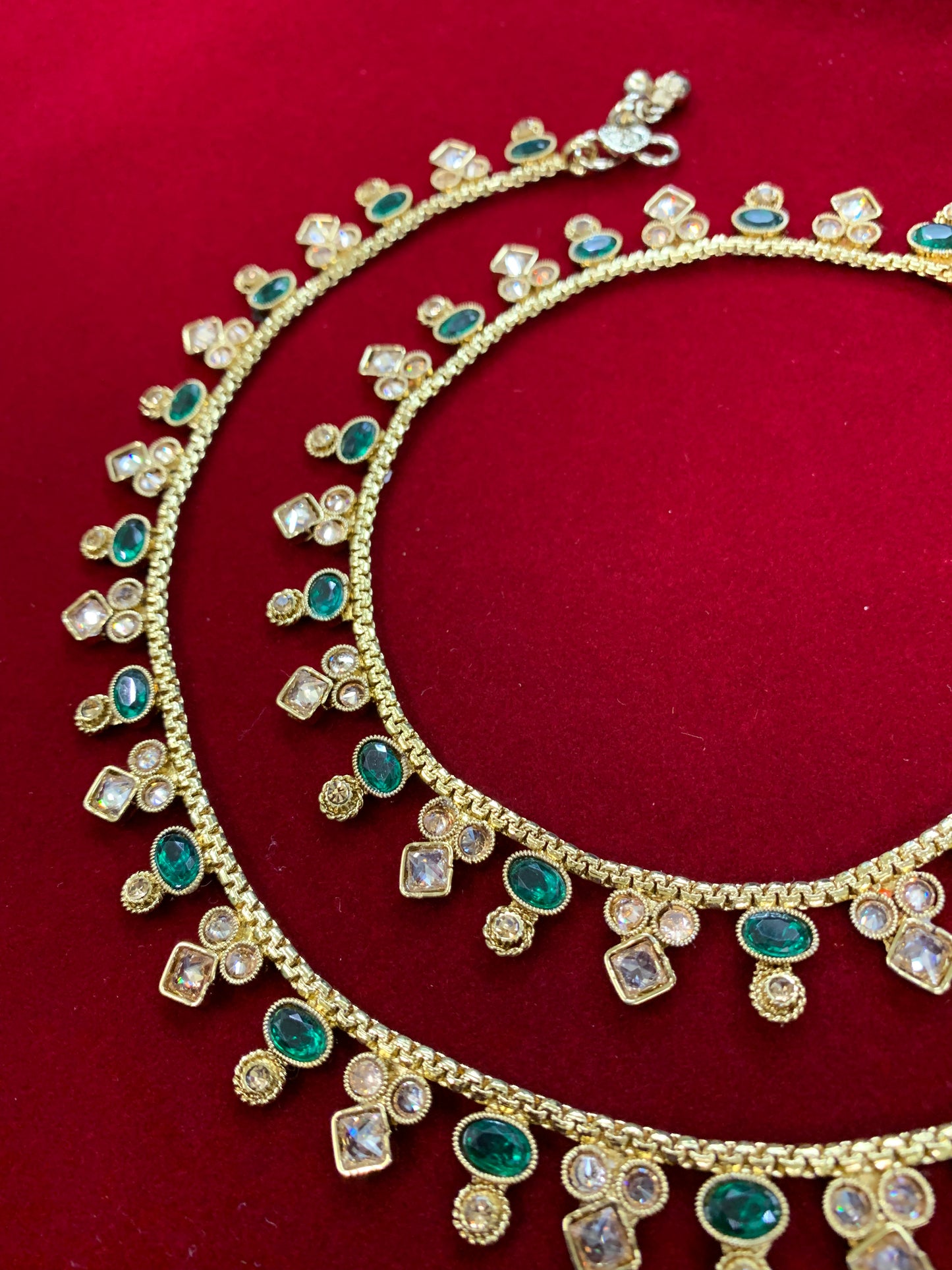 Antique Monalisa Polki payal/anklet