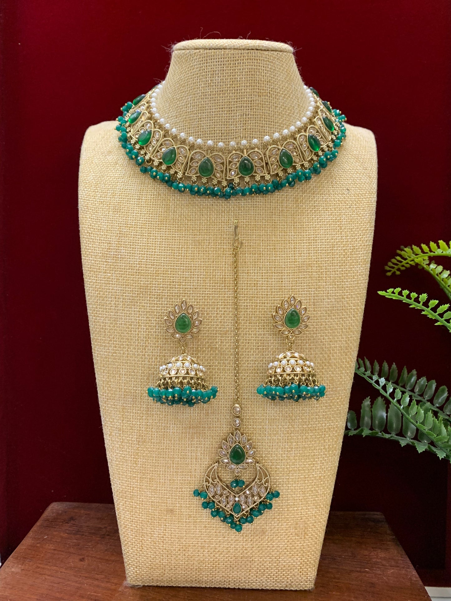 Reverse polki necklace set Sunny