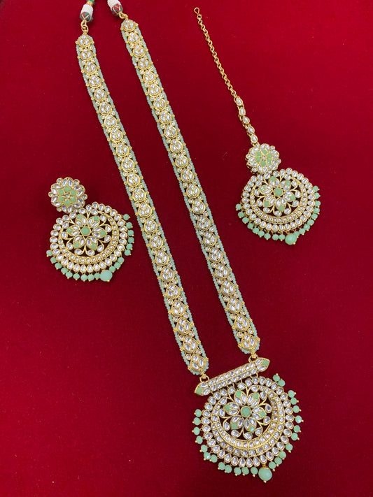 Samantha mala set in mint green