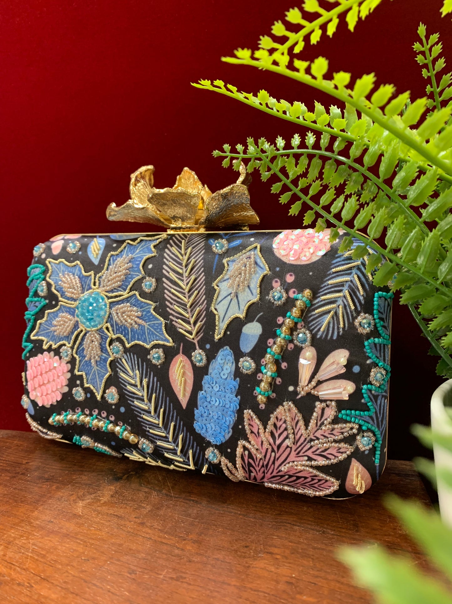 Women’s handbag/clutch black and blue