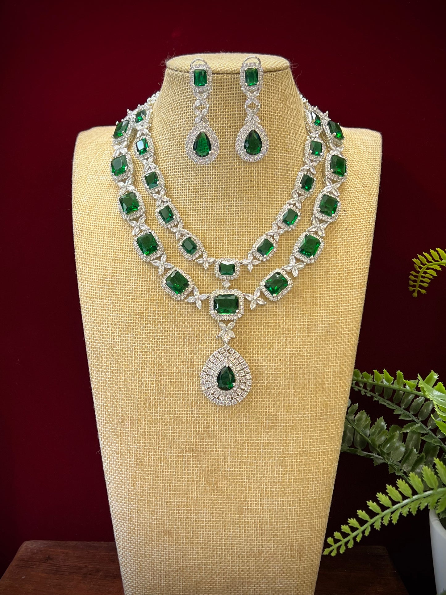American diamond double layer mala / necklace