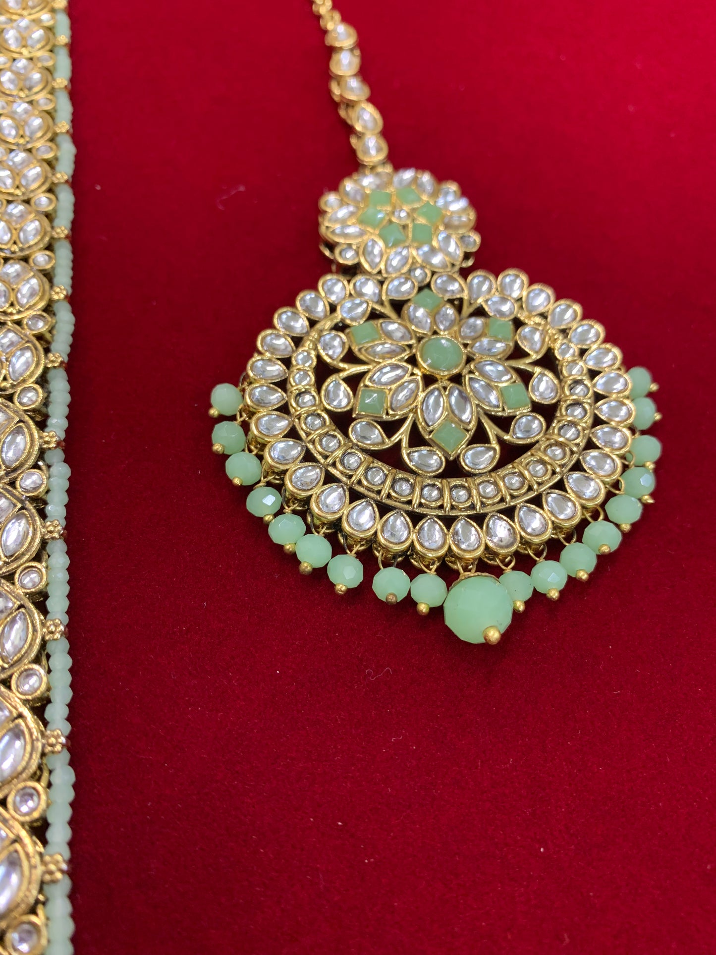 Samantha mala set in mint green