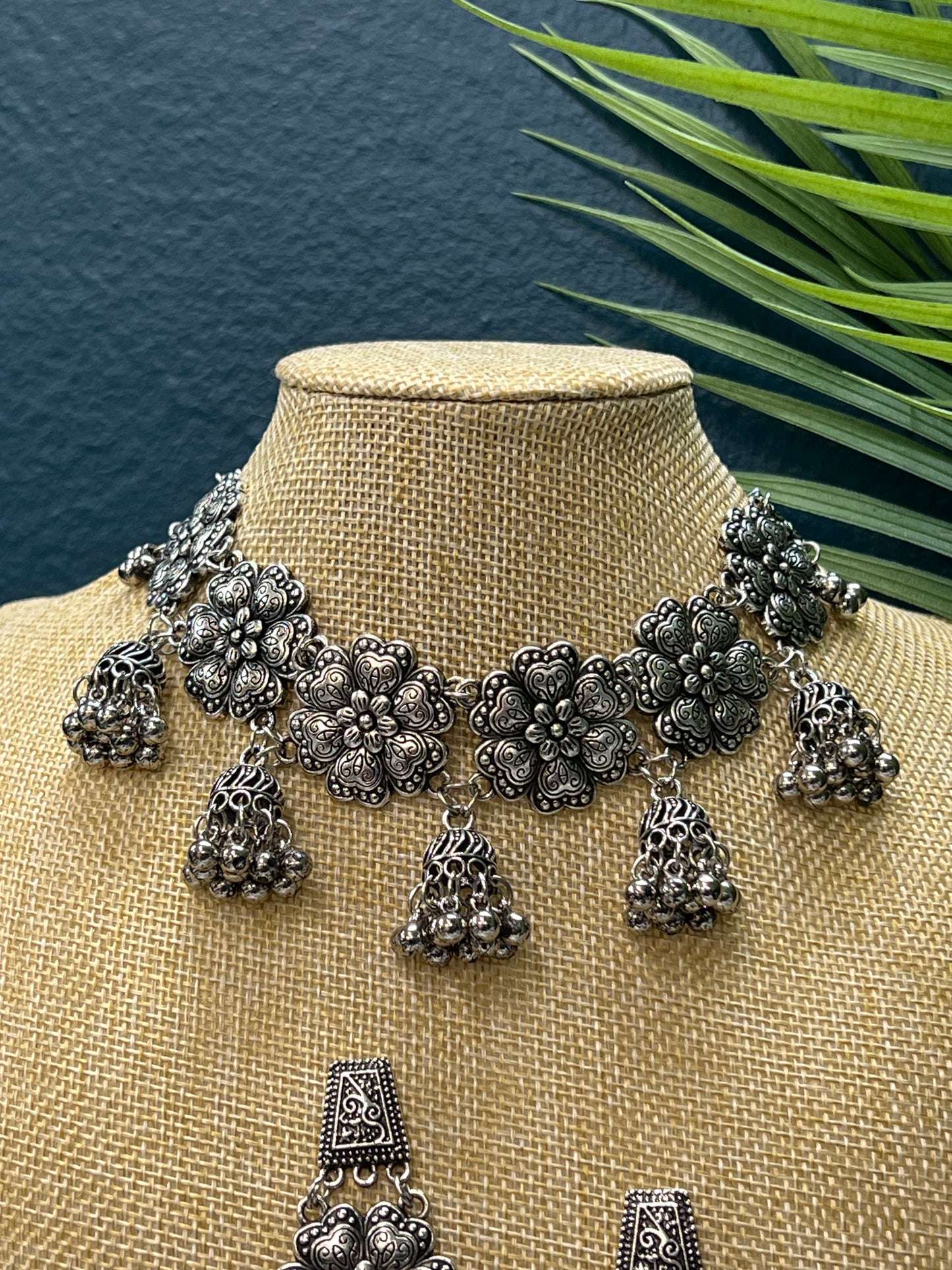 Oxidized/BlackMetal/German Silver necklace choker