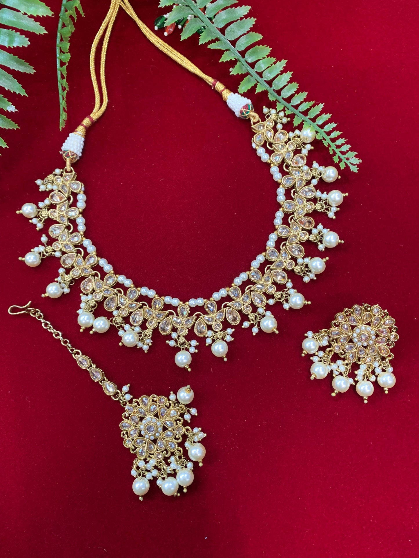 Reverse polki necklace set samantha