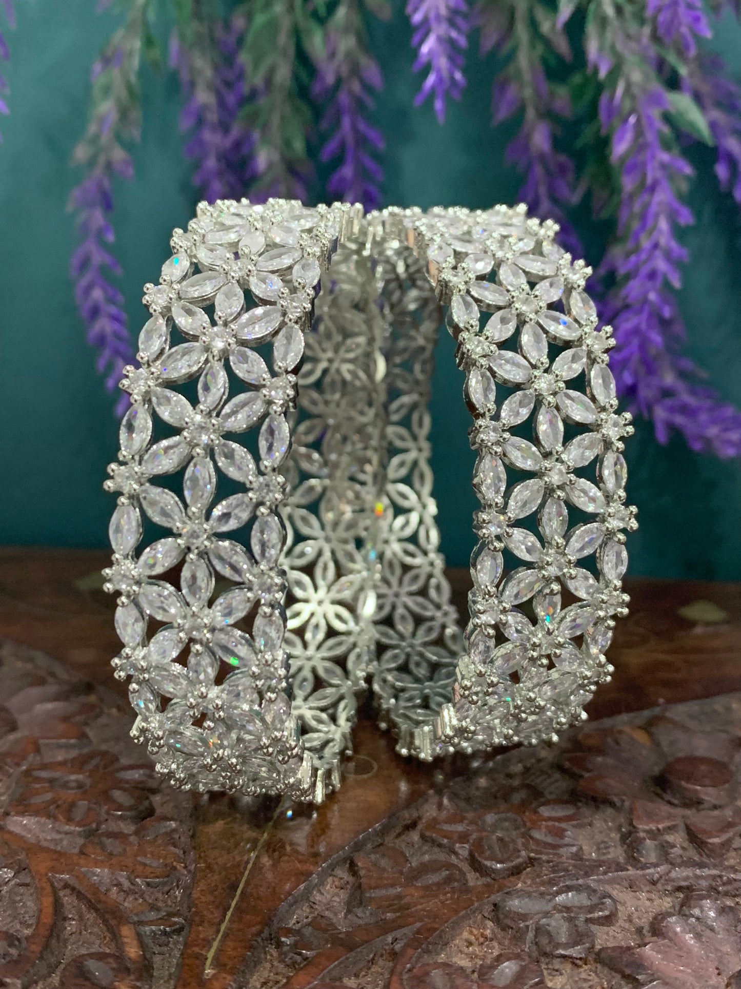 Joslyn Silver American diamond AD / CZ (cubic zirconia)bangle