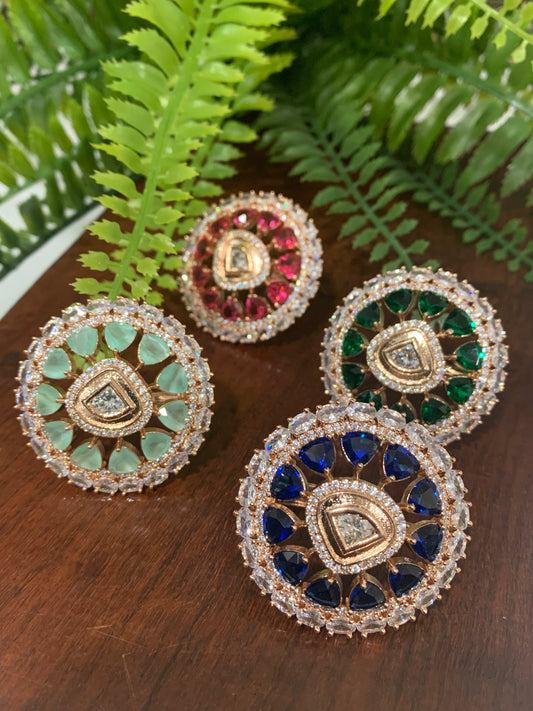 American diamond adjustable ring