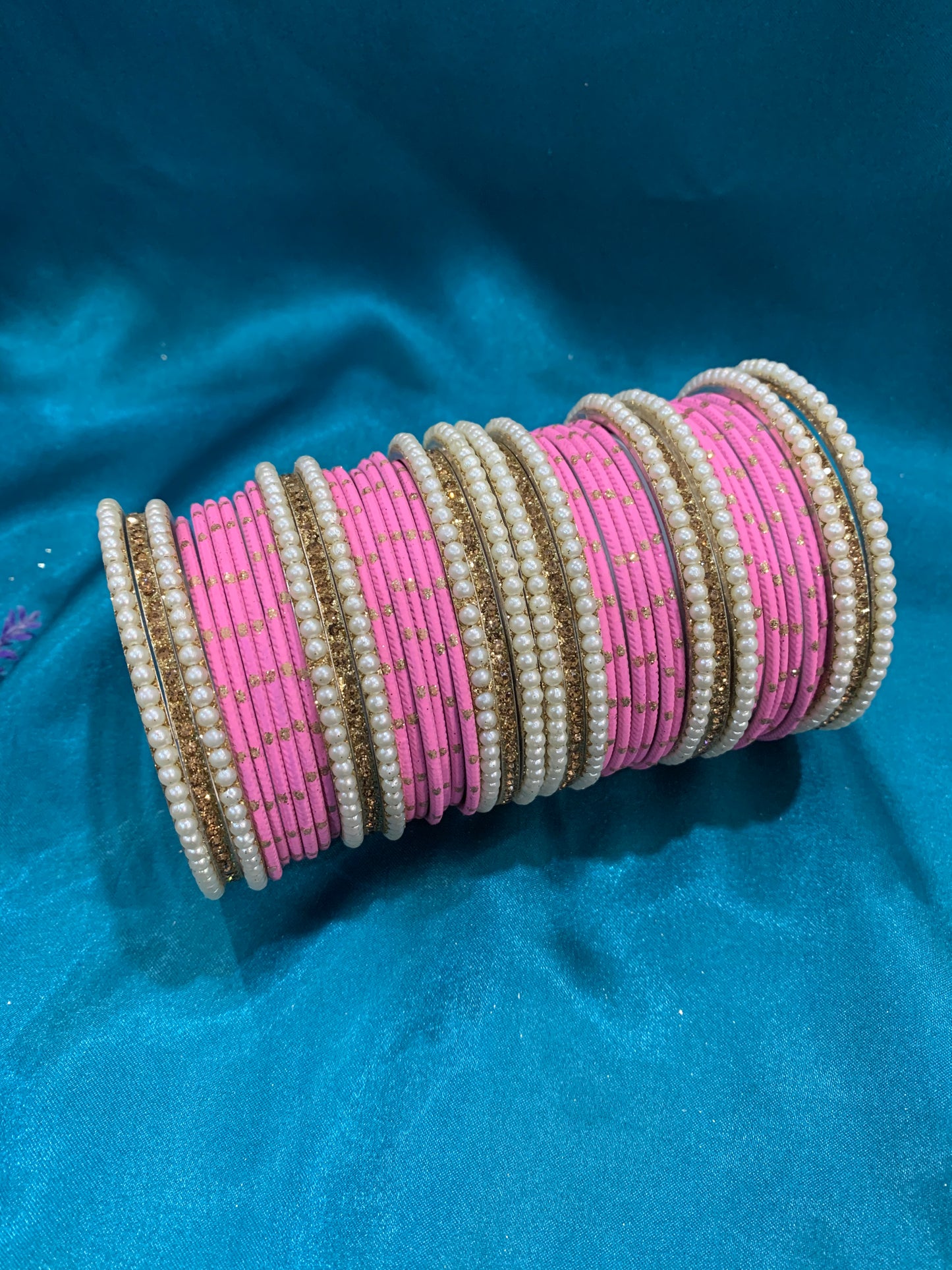 Baby pink bangle set Gulnaz