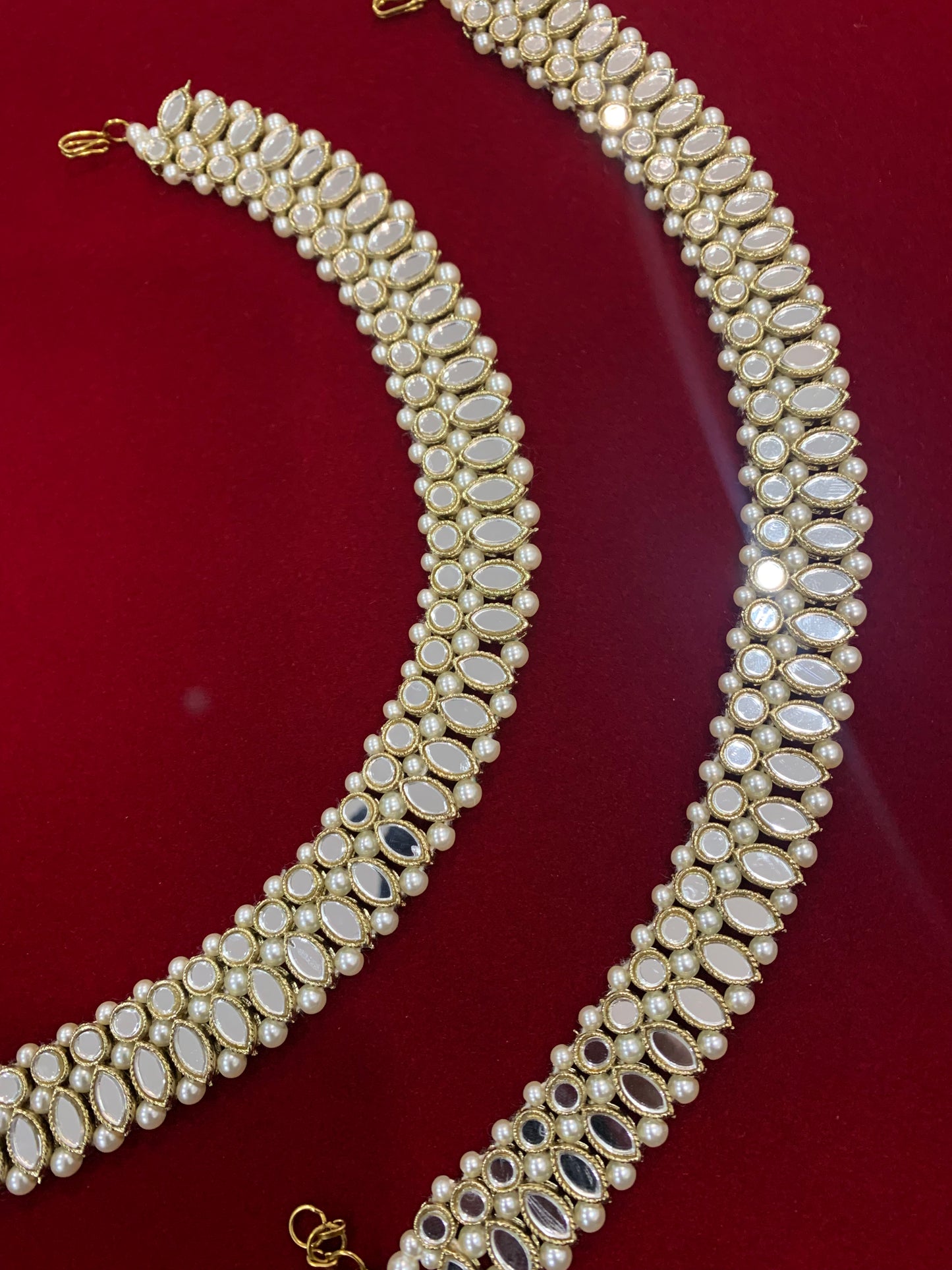 Payal /anklet in antique mirror