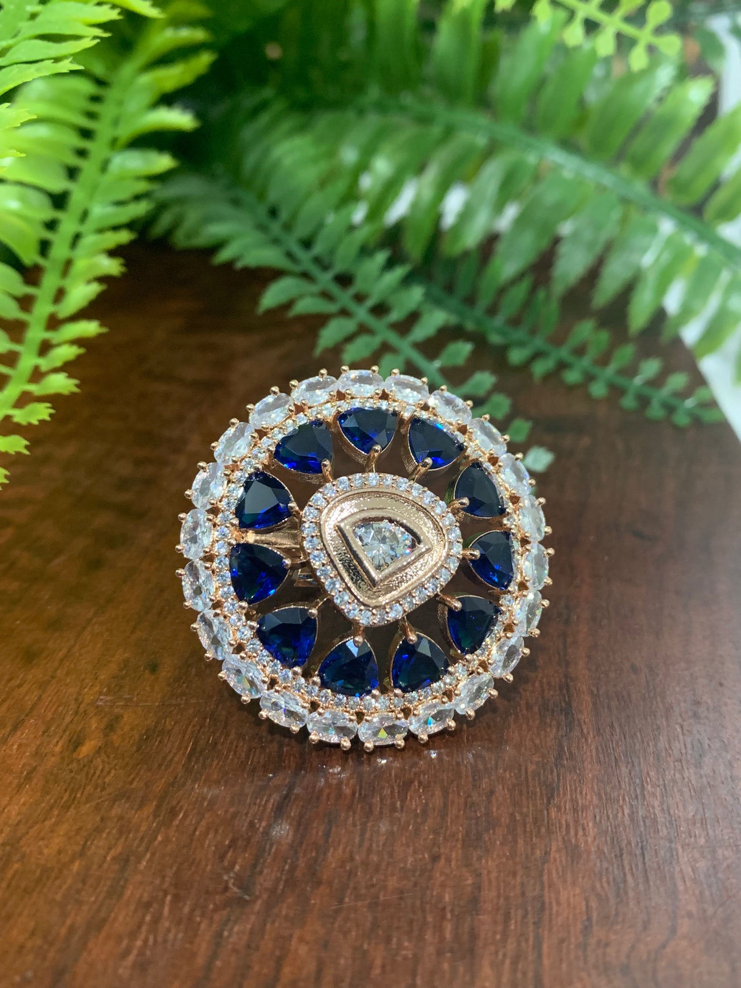 American diamond adjustable ring