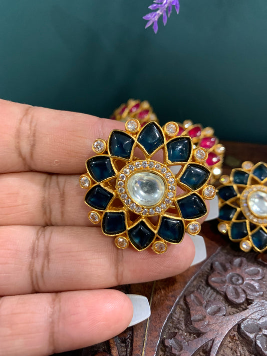 Kundan stud earring