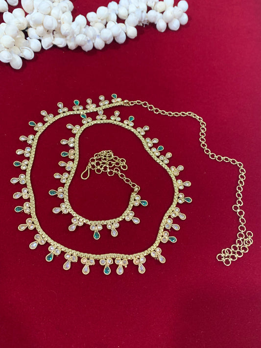 Polki waist chair / waist belt / kamar bandh / body chain / one size / belly chain