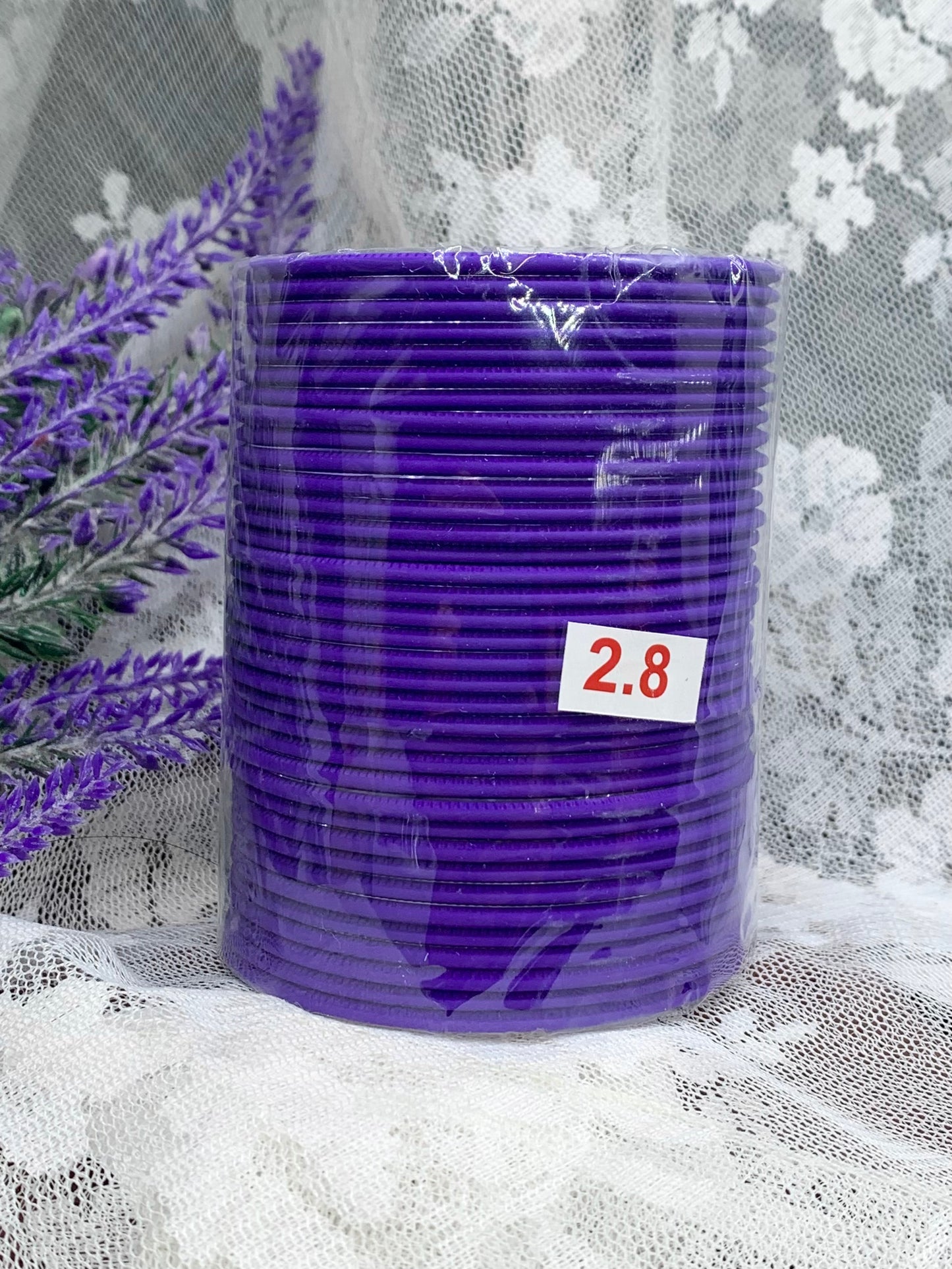 Plain matte metal bangle in purple