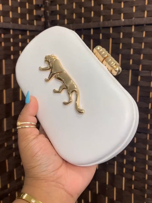 Women’s handbag/clutch/metal clutch/tiger clutch
