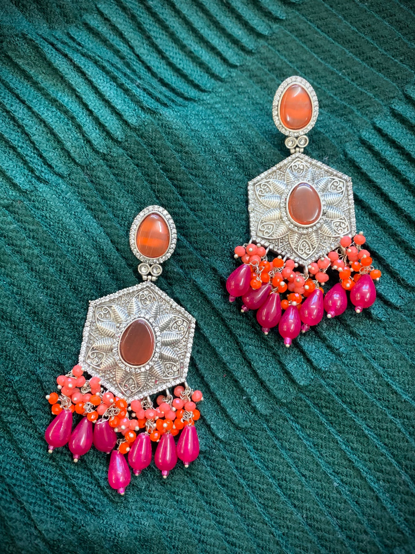 Copy of Black metal oxi German silver earring everyday wear