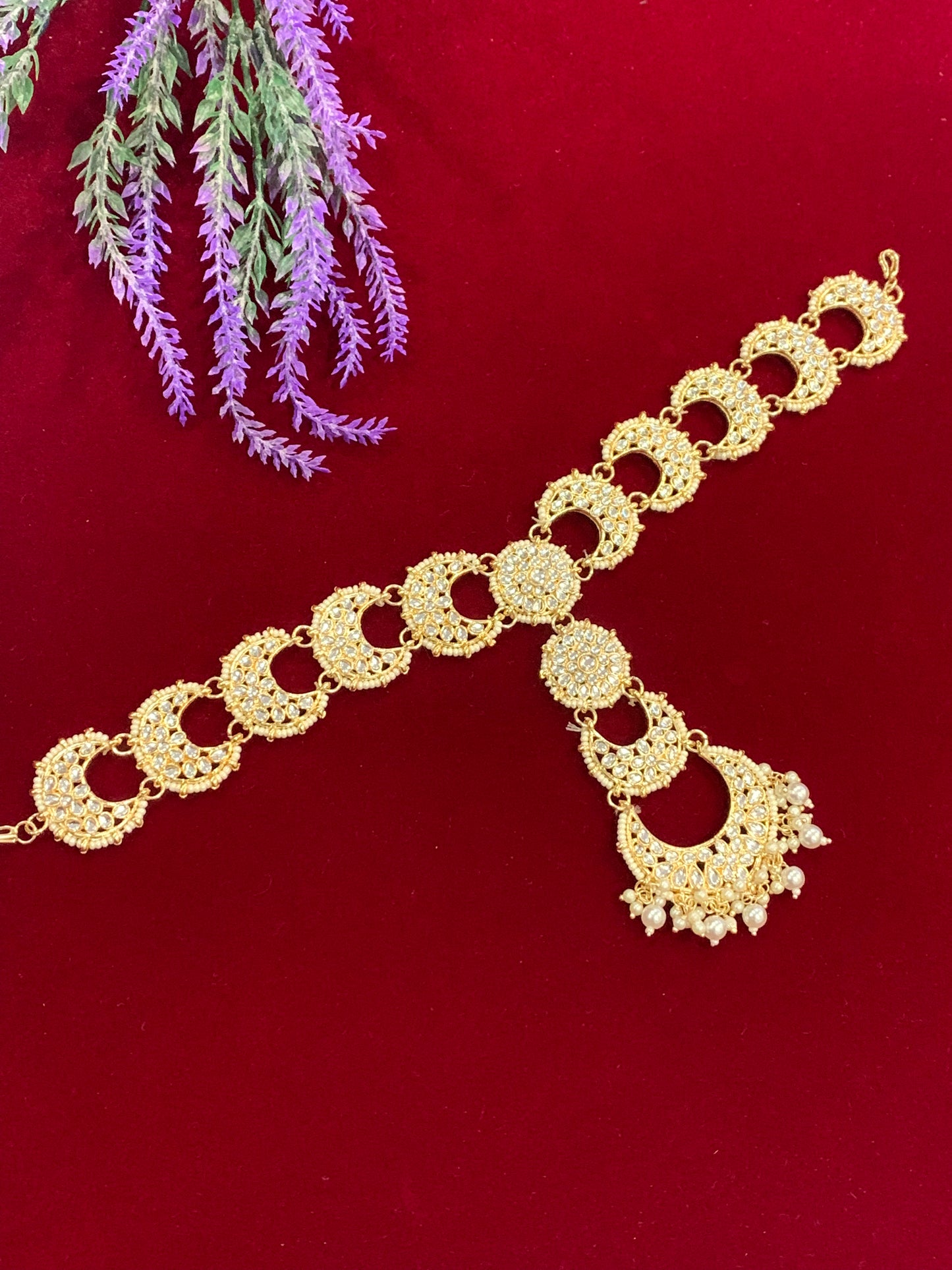 Kundan headpiece with Tikka
