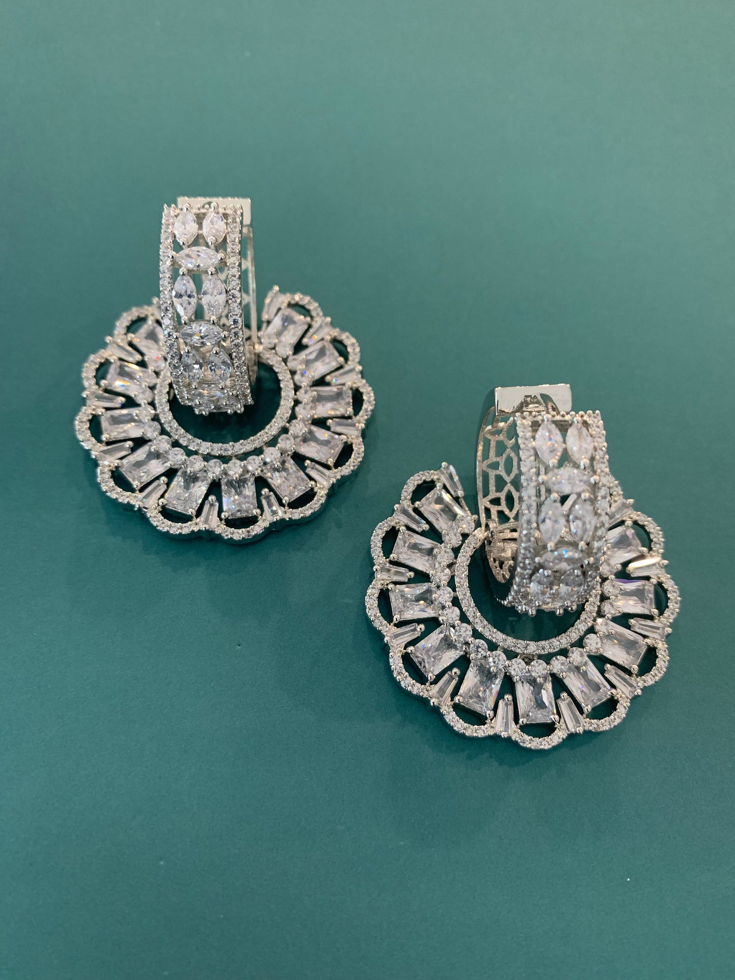 American diamond hoop earring