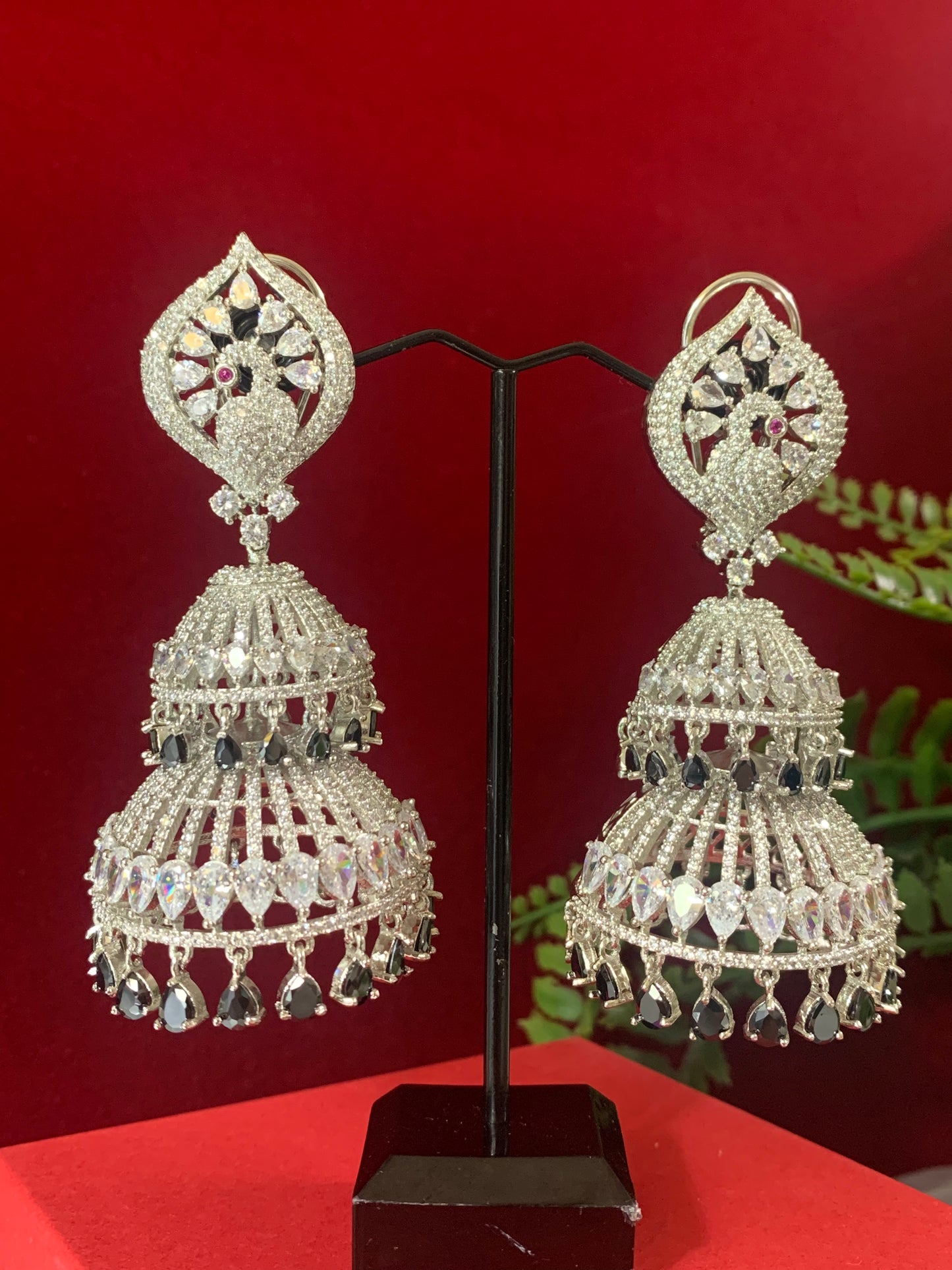 Diamond jhumki / Cz jhumka / glass jhumka/ American diamond