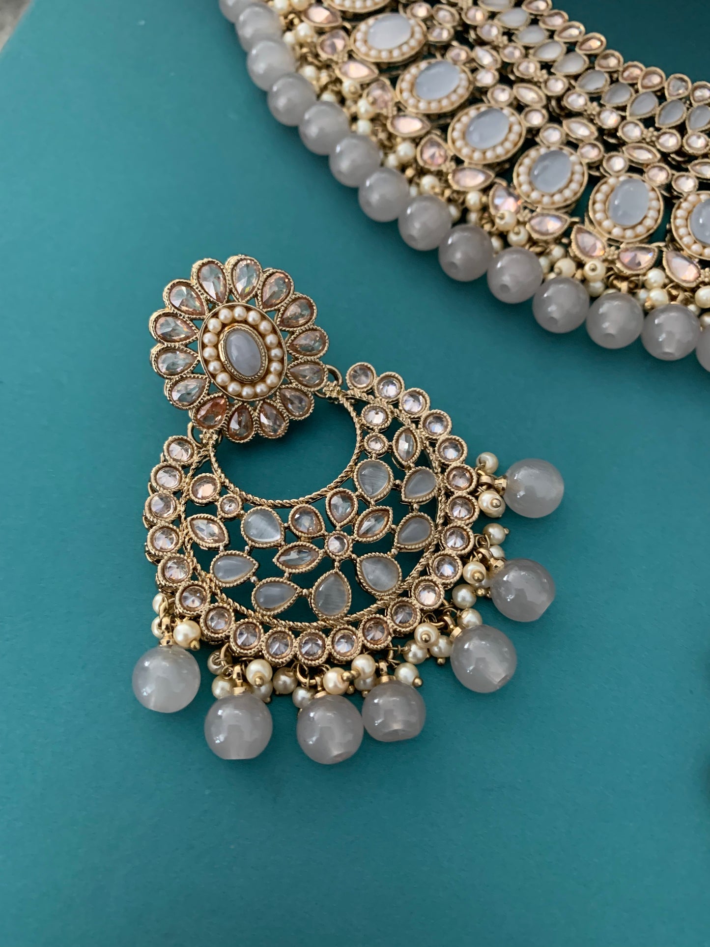 Semi bridal polki necklace joana