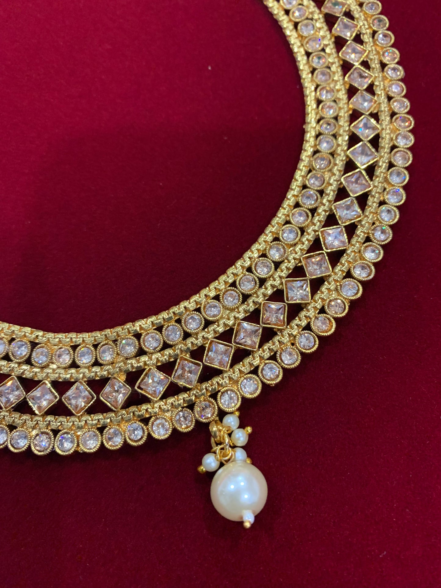 Gold polki necklace