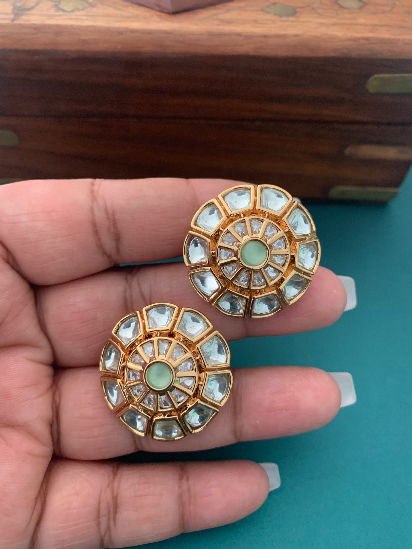 Uncut Kundan studs