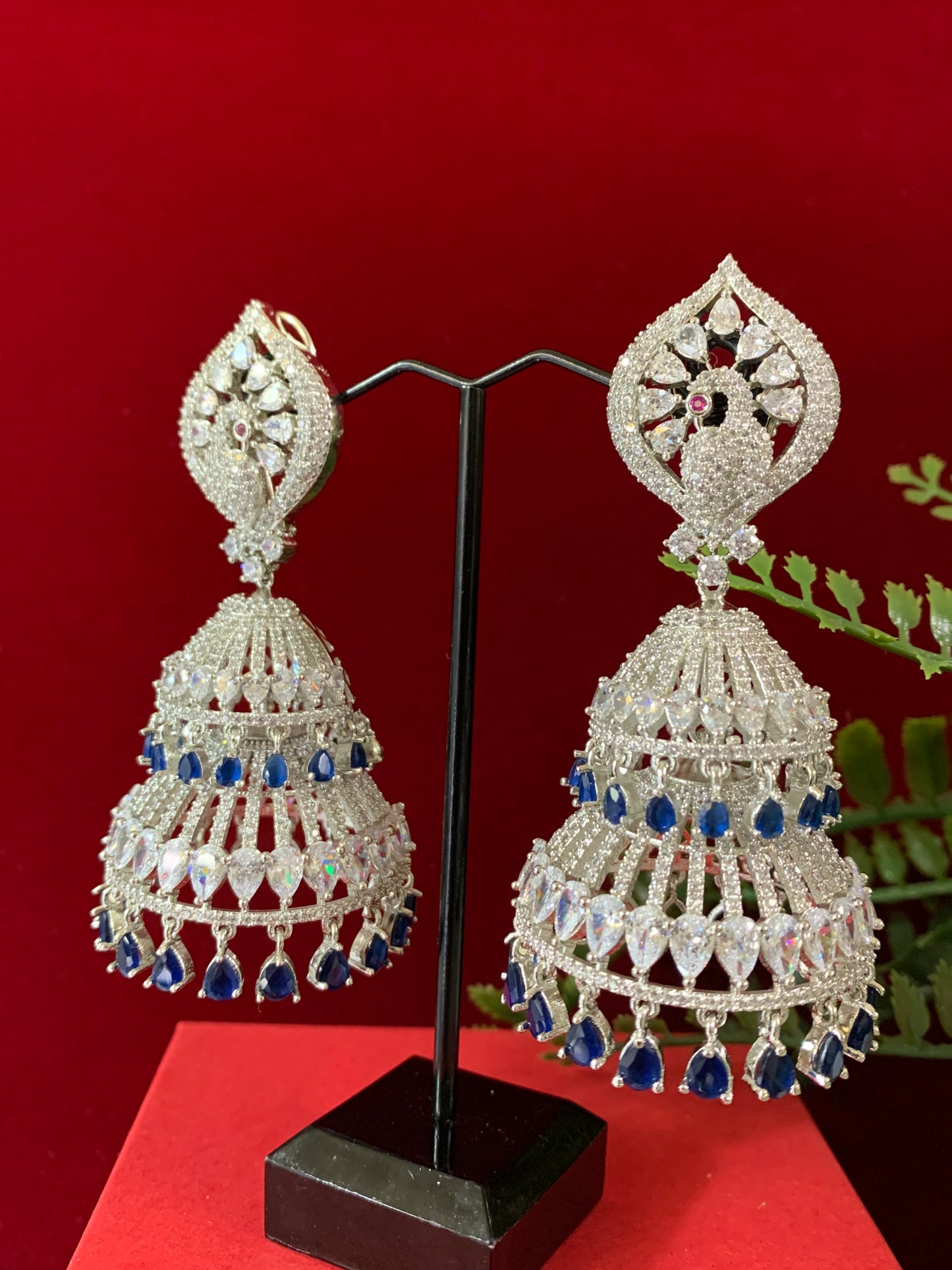 Diamond jhumki / Cz jhumka / glass jhumka/ American diamond