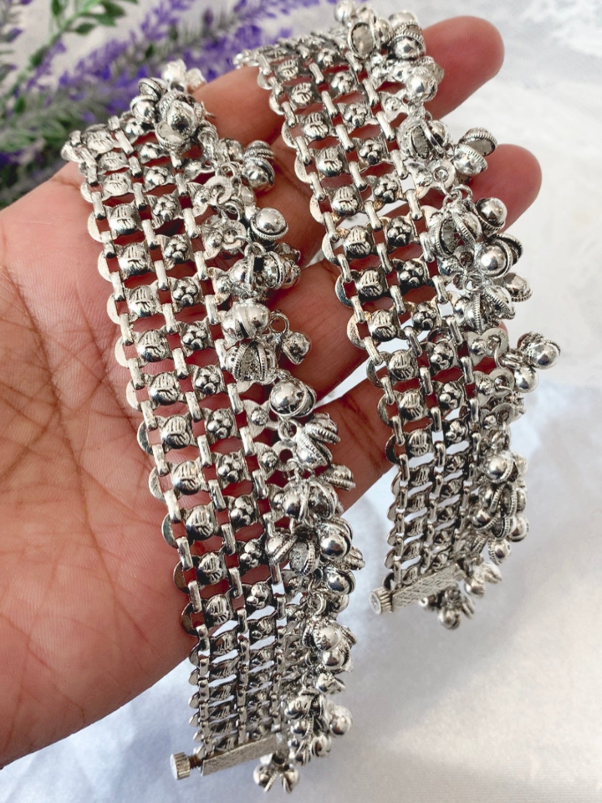 Silver Bridal Antique payal /anklet