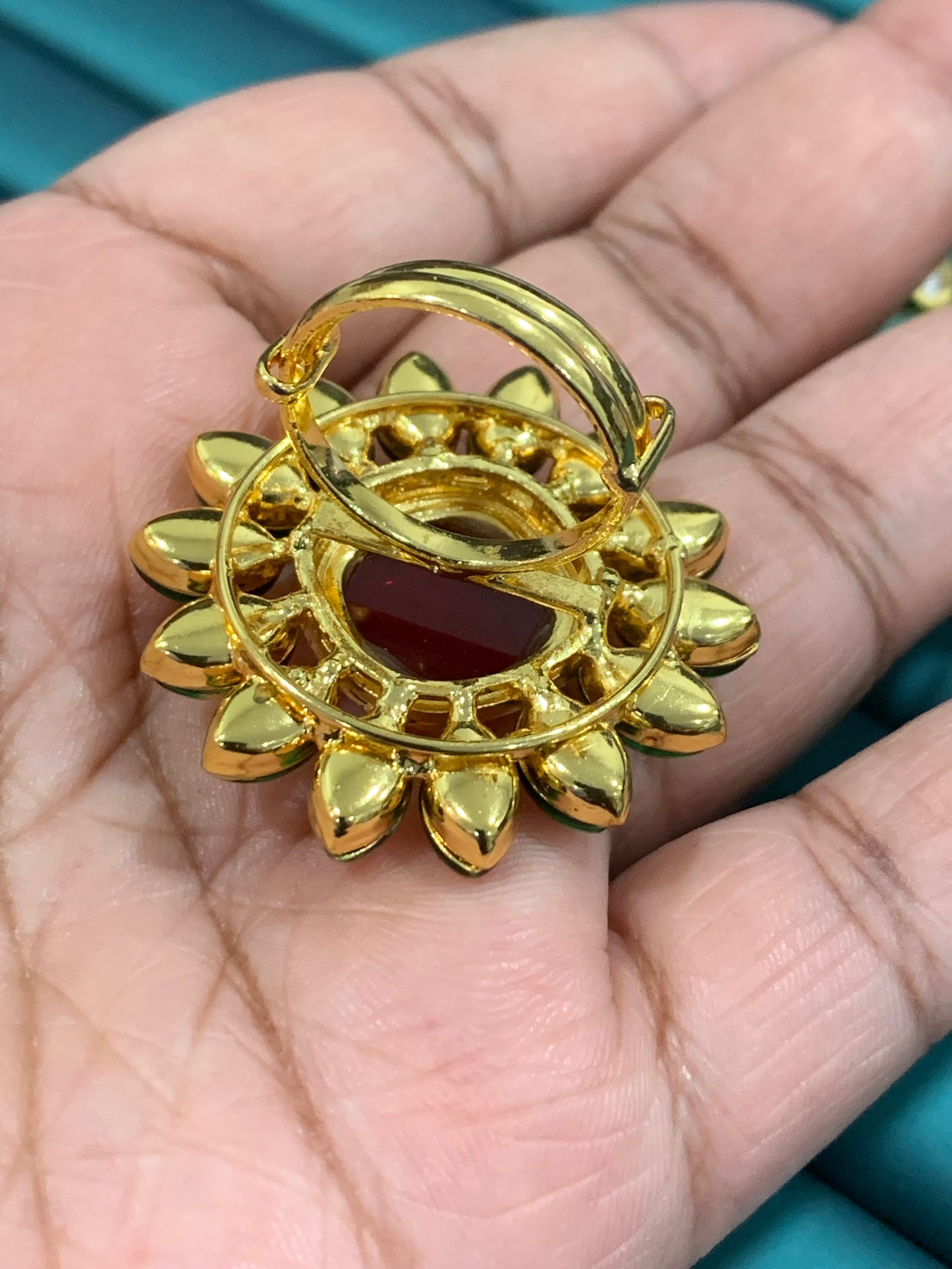 Glass / kanchi Kundan ring