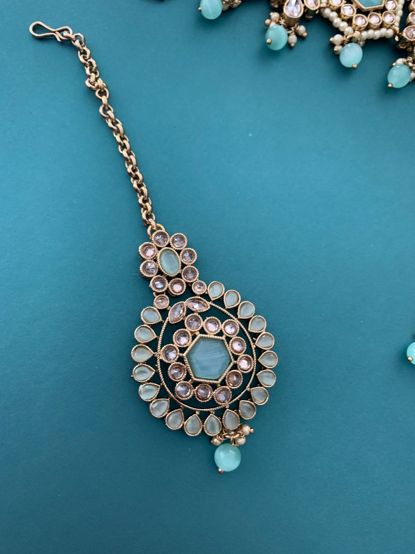 Smita polki choker in mint