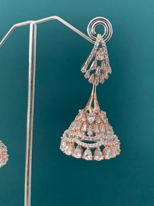 Diamond jhumki / Cz jhumka / glass jhumki