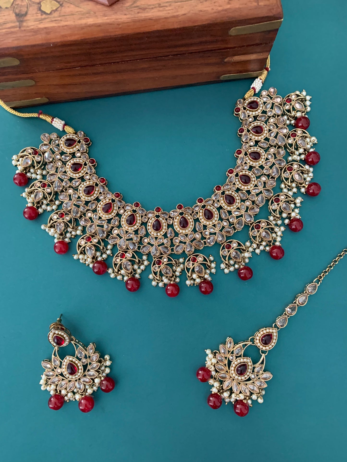 Rita polki necklace and chandbali