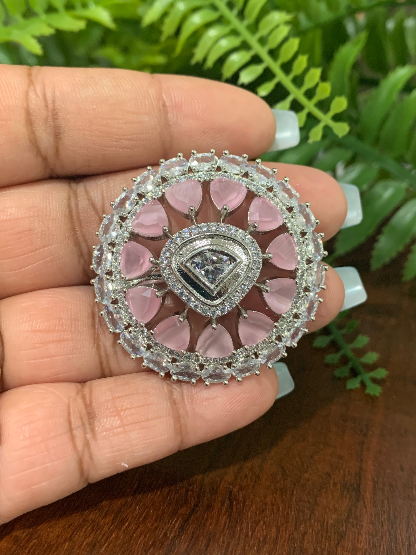 American diamond adjustable ring