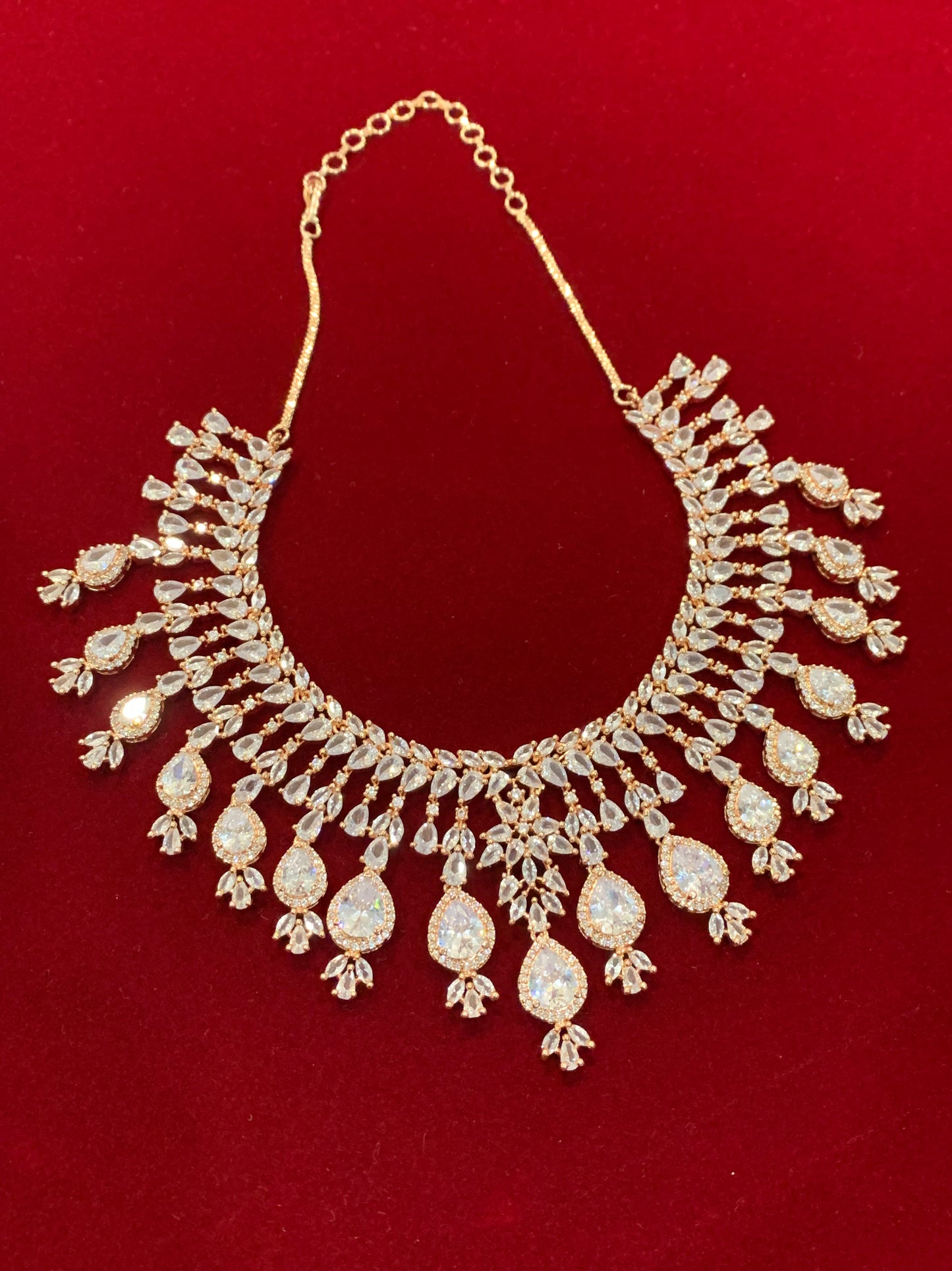 Rose gold necklace set