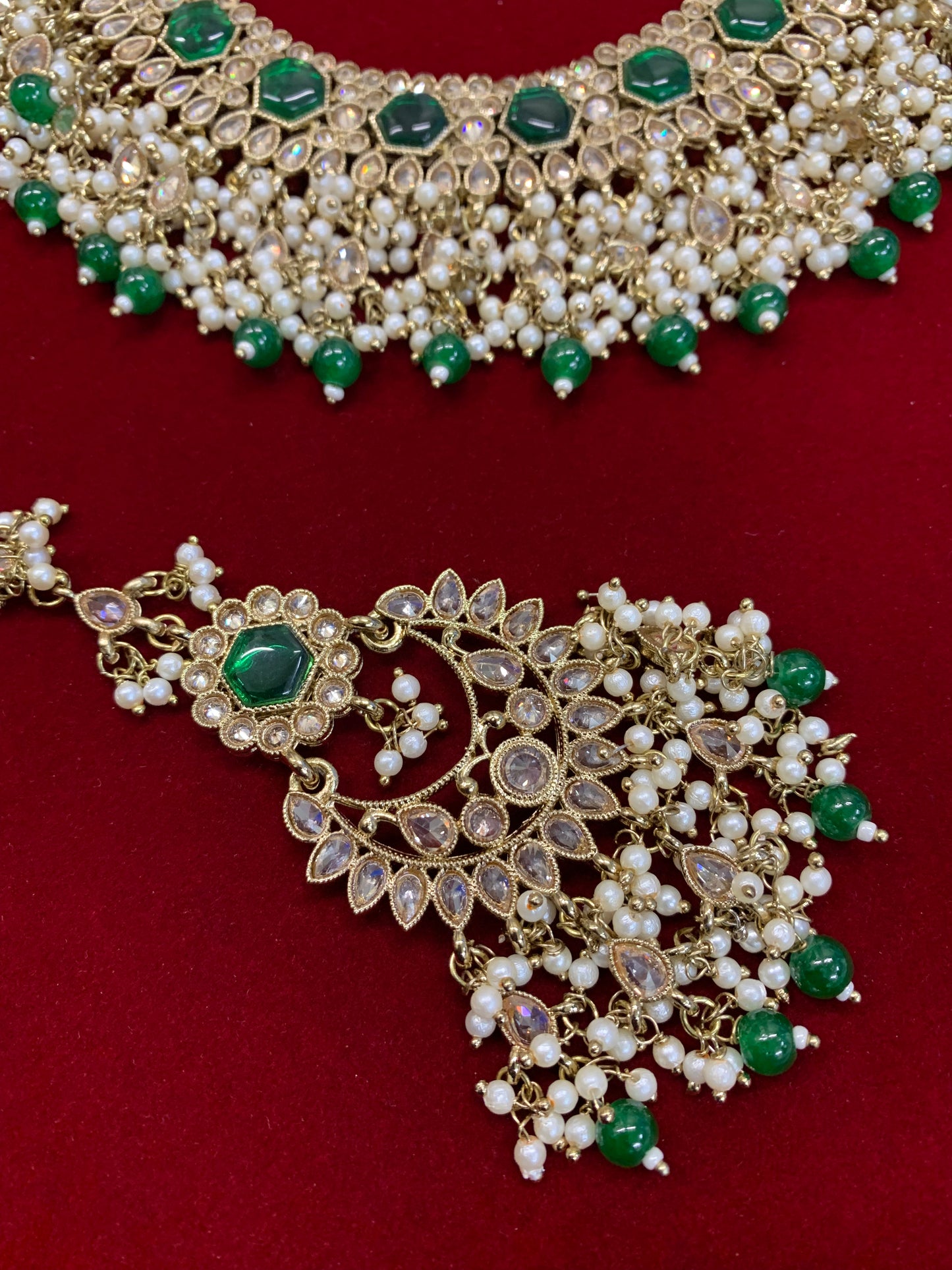 Alphi polki necklace with chandbali