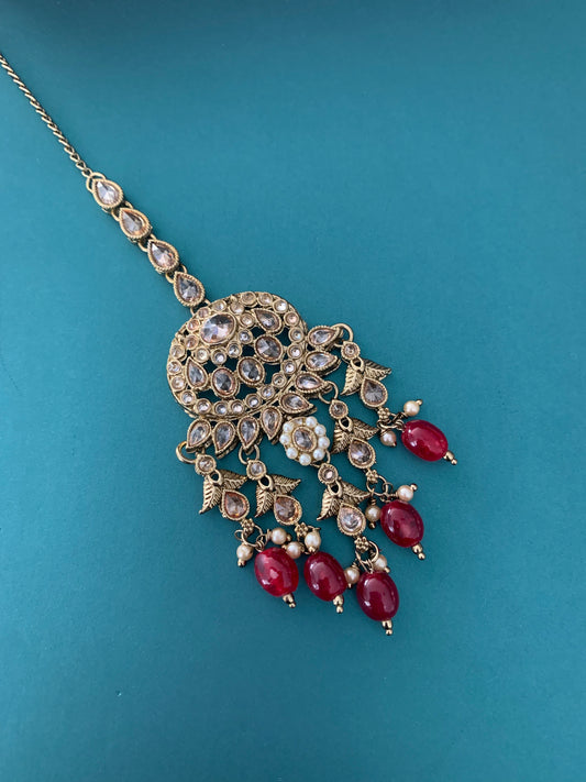 Single tikka design maroon