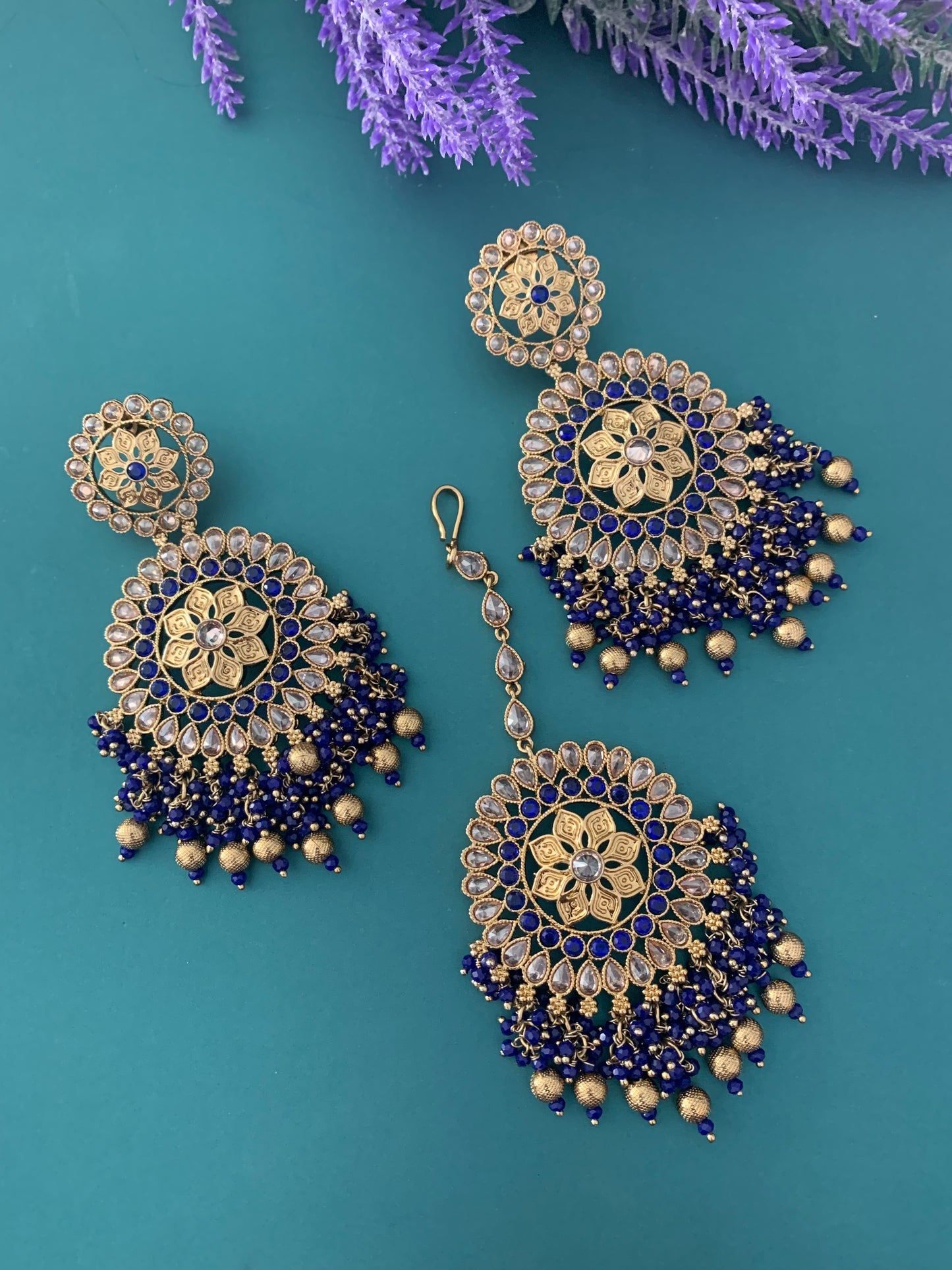 Fiona polki earring tikka