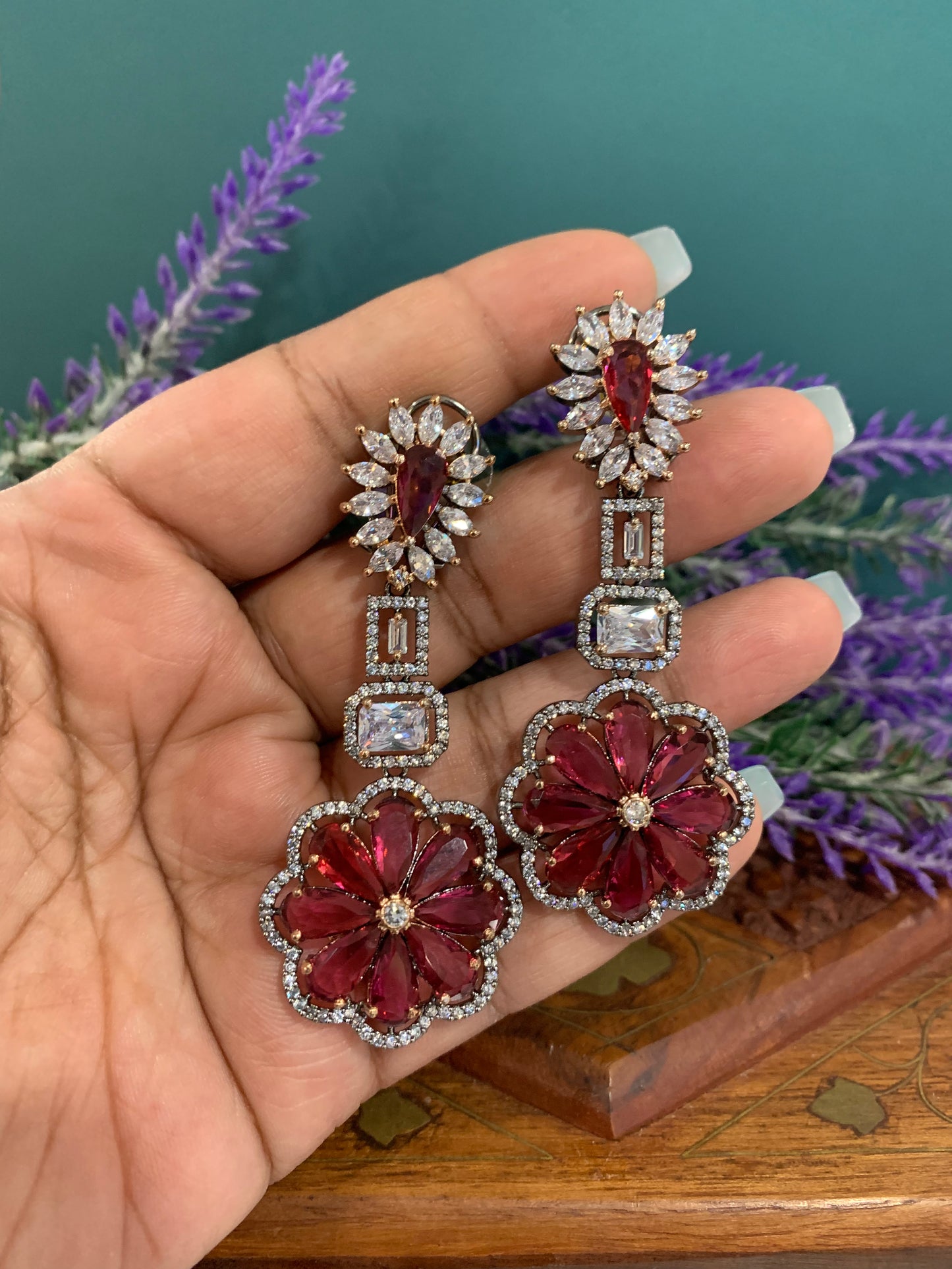 American diamond Victorian earring