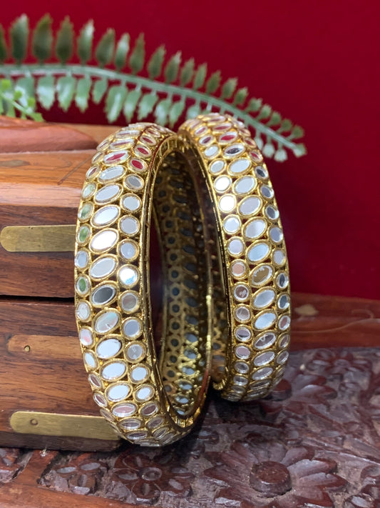 Mirror bangles pachili style