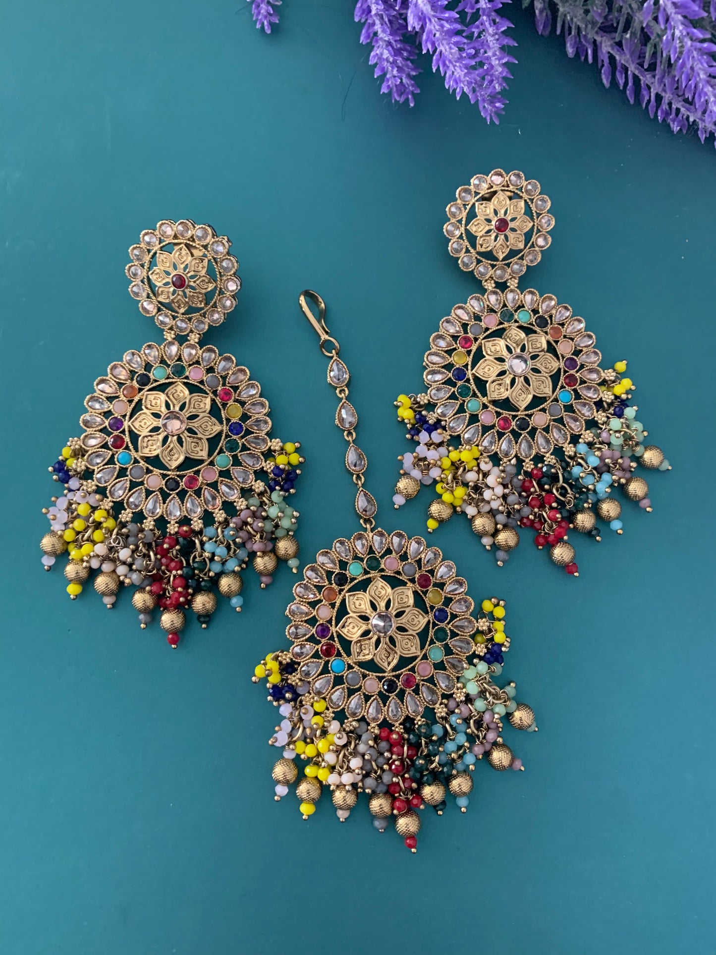 Fiona polki earring tikka