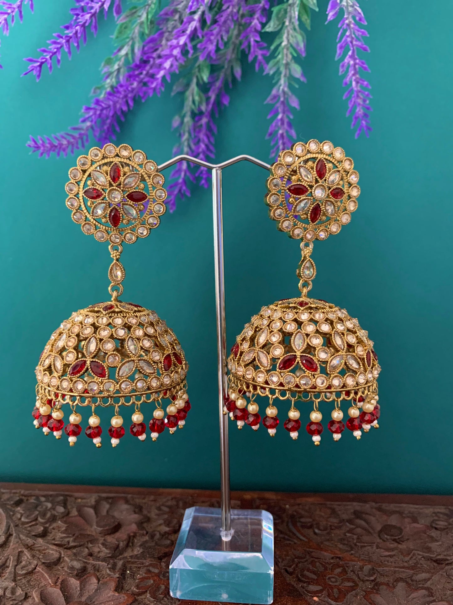 Happy reverse polki jhumki