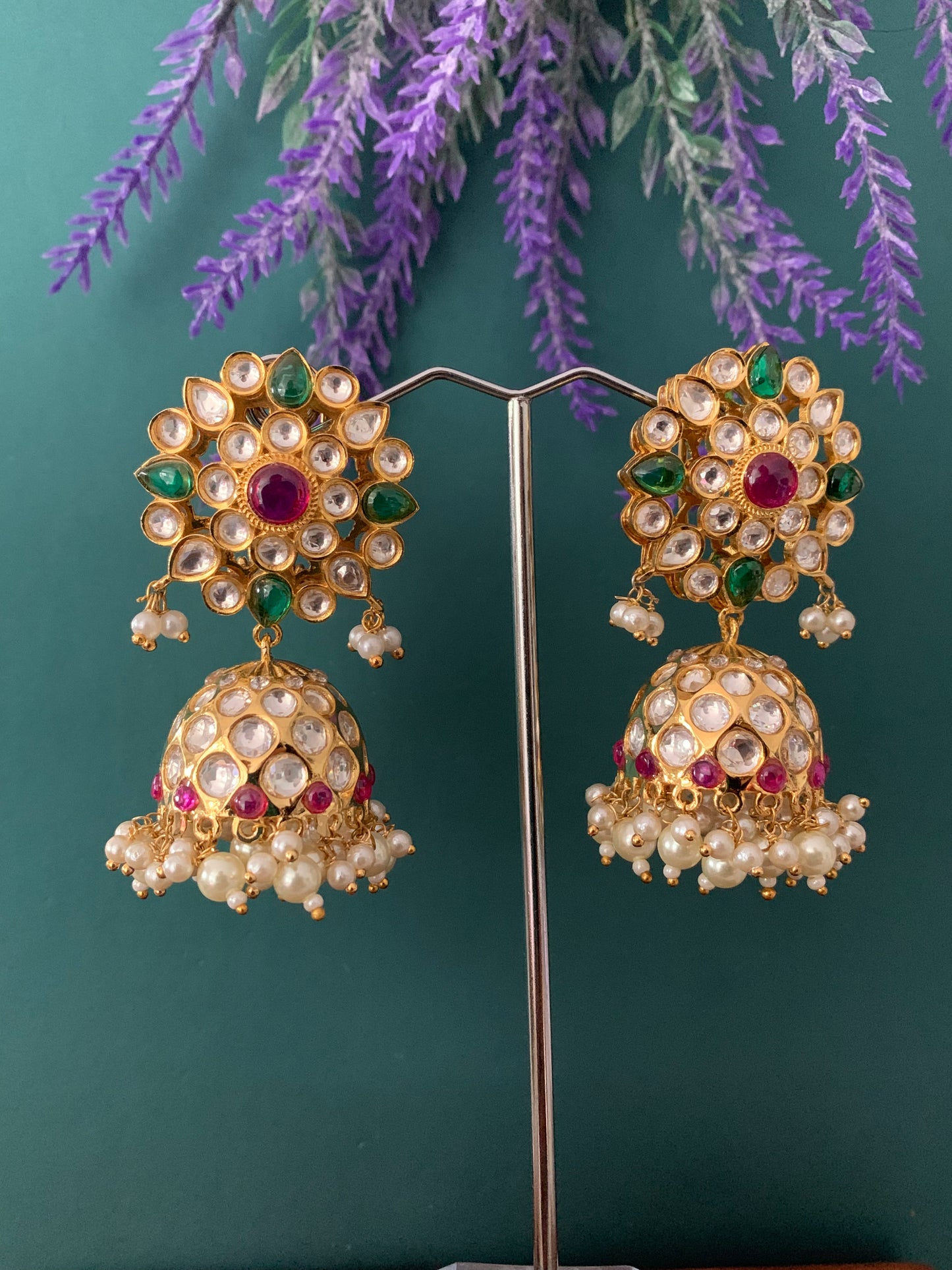 Designer uncut kundan earring