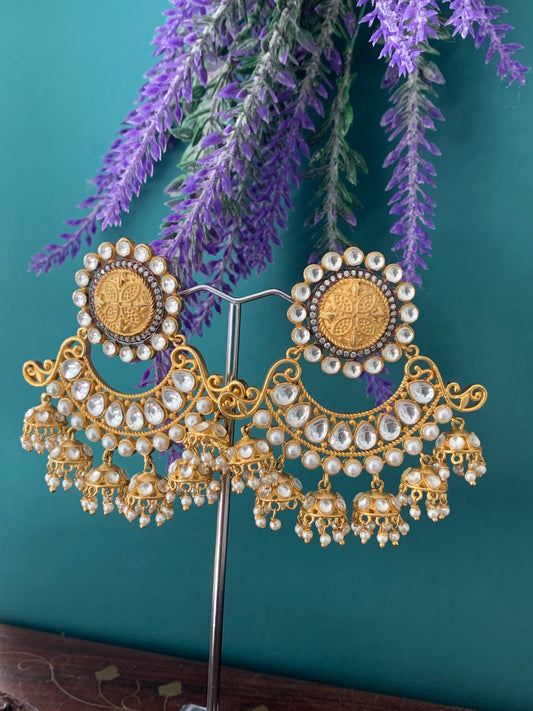 Six jhumki kundan chandbali earring
