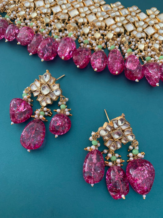 Binna pachi kundan choker set