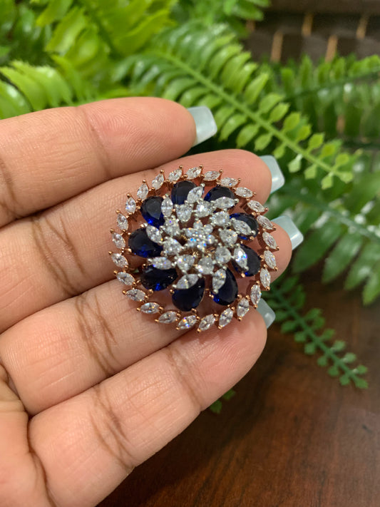 American diamond adjustable ring