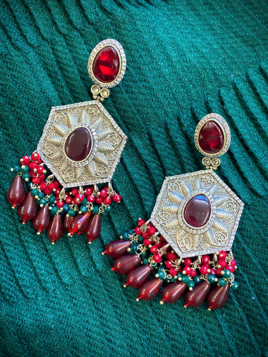 Copy of Black metal oxi German silver earring everyday wear