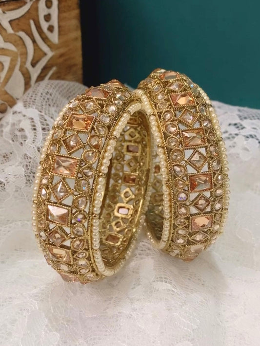 Polki pachili style bangle in antique
