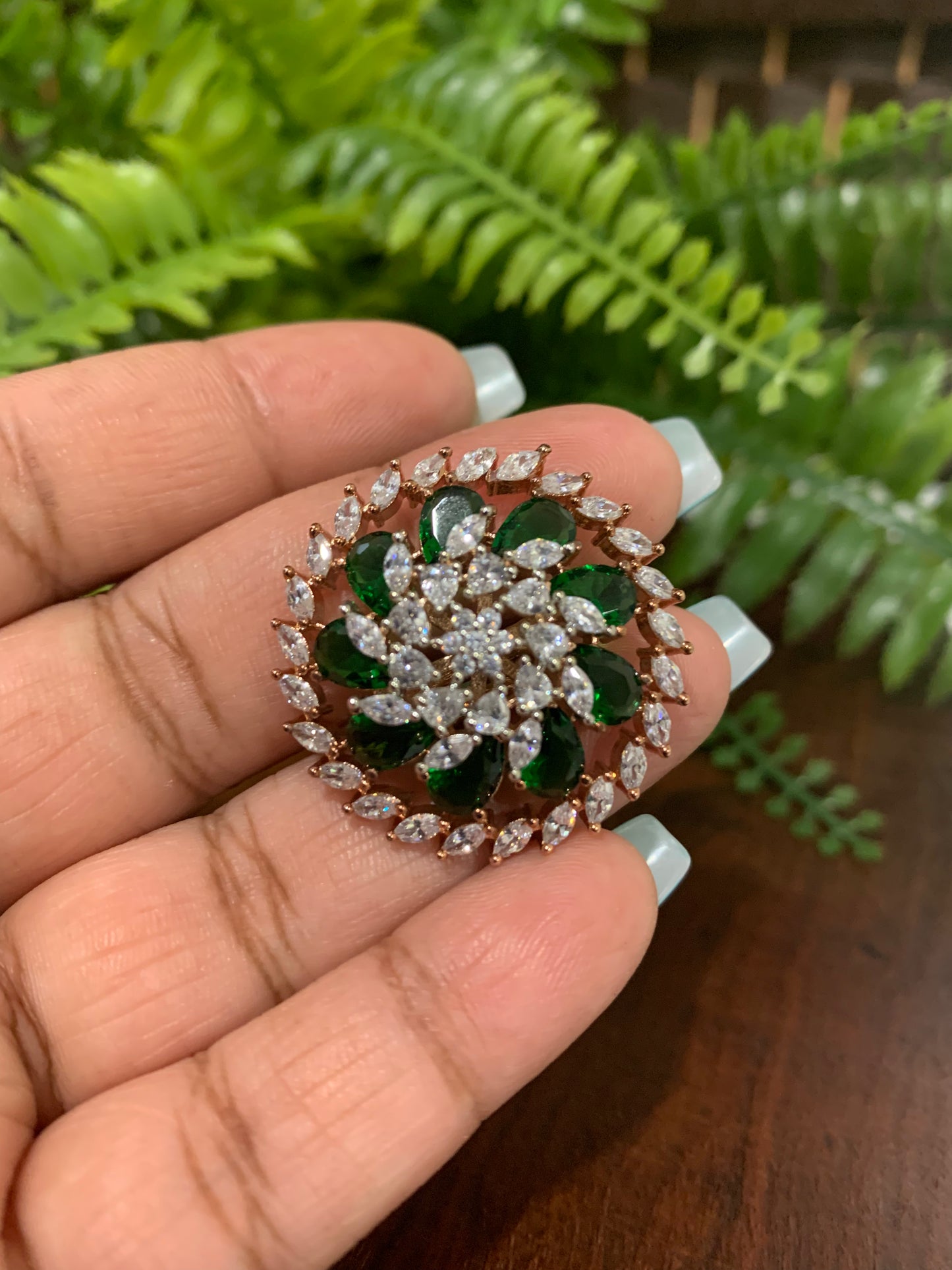 American diamond adjustable ring